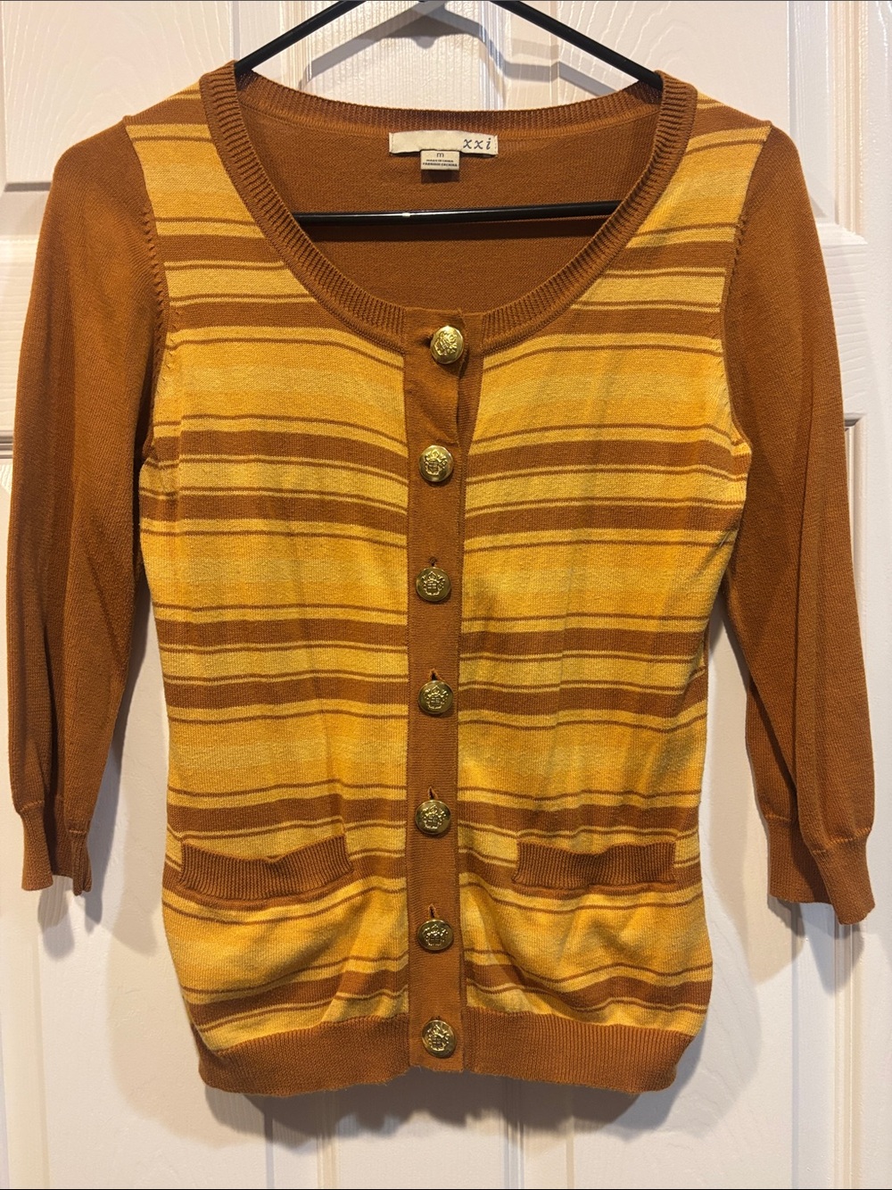 Burnt Orange Crewneck cardigan